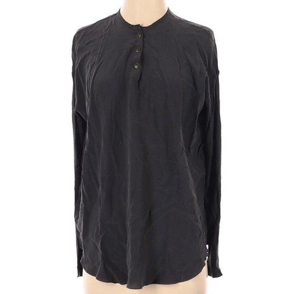 NEW Chaser Long Sleeve Gray Blouse Medium
